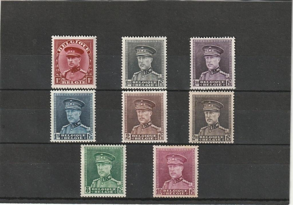 BELGIE  1931 ALBERT I  met kepi compl. set, Ophalen of Verzenden, Met plakker
