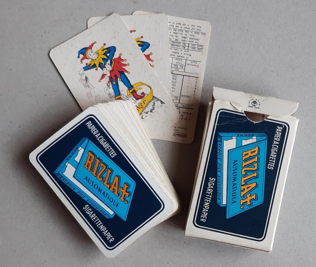 SPEELKAARTEN SIGARETTENPAPIER RIZLA+ RECLAME TABAK TABAC., Verzamelen, Ophalen of Verzenden, Speelkaart(en)