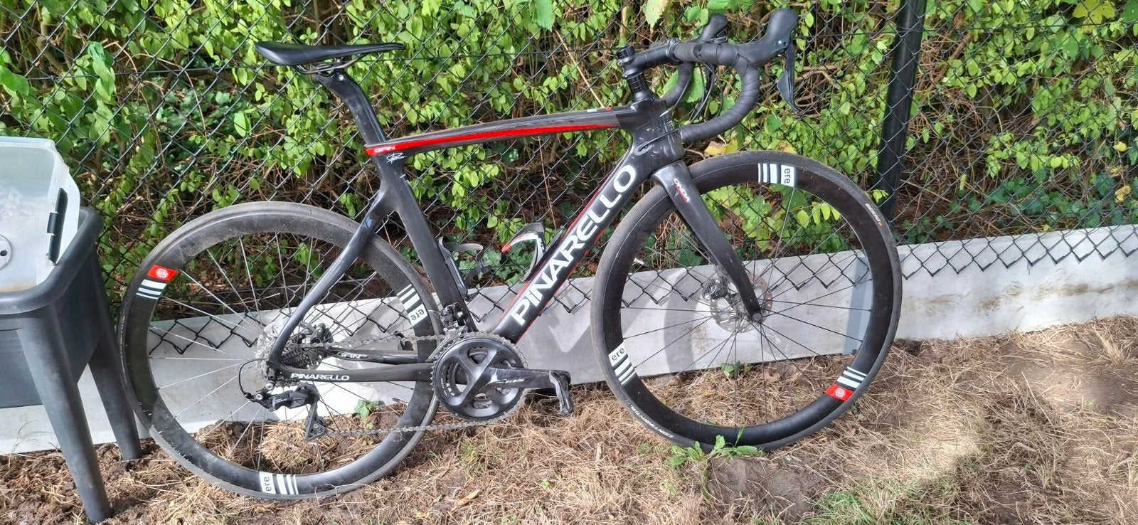 koersfiets Pinarello, Ophalen