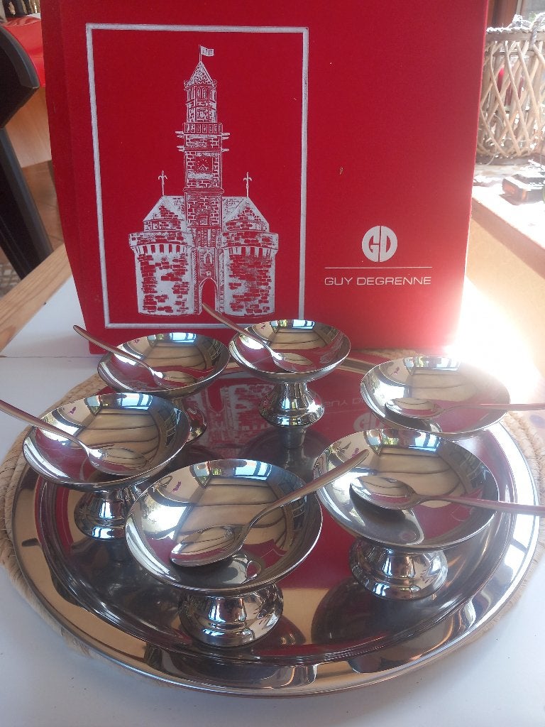 Dessertservies van roestvrij staal, Overige typen, Nieuw, Ophalen of Verzenden, Grijs