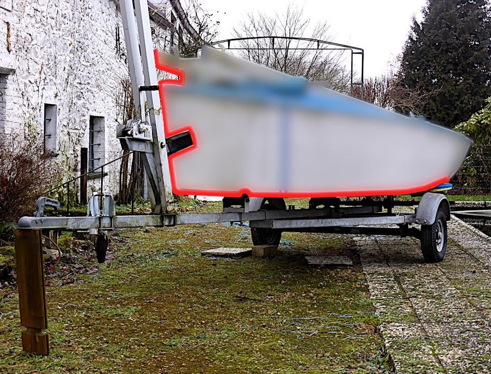 Houten Vaurien apart (enkel romp)of met aanhangwagen te koop, Enlèvement, Utilisé, Bois