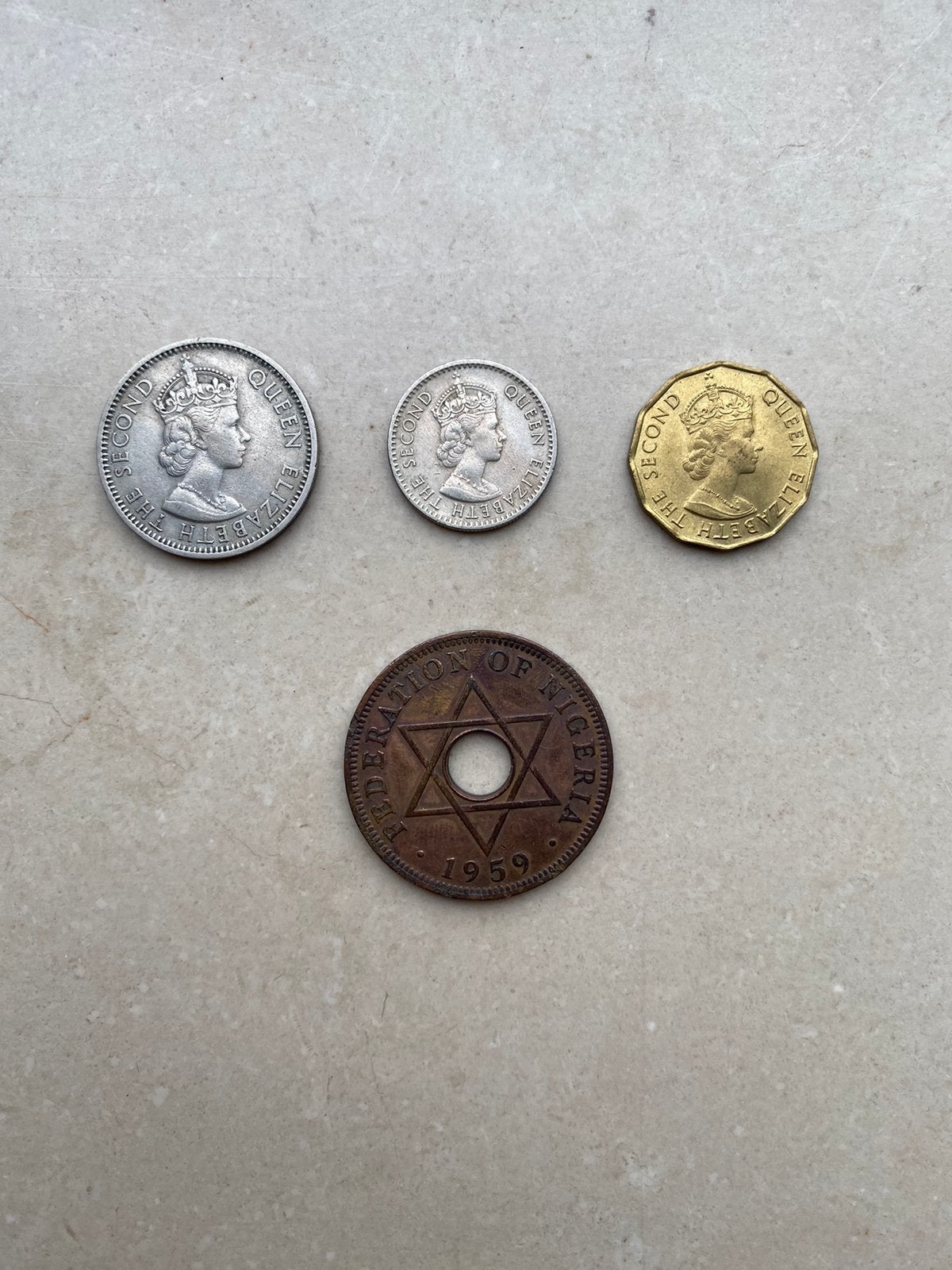 Lot de pièces de anciennes Nigeria Commonwealth (Série 1959), Enlèvement ou Envoi