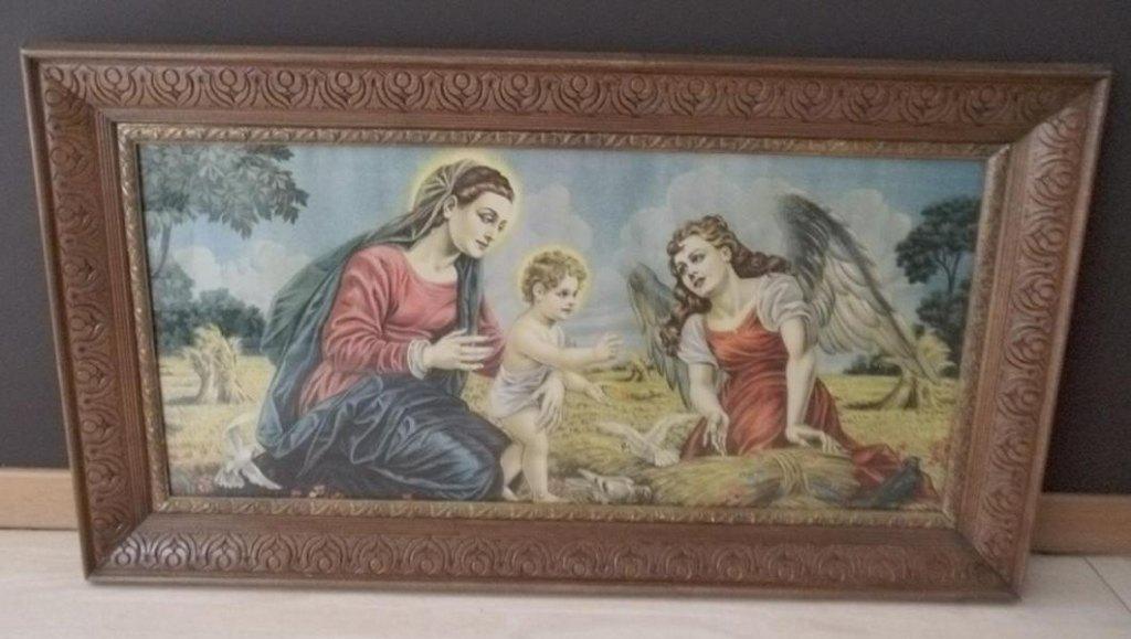 religieuze schilderij / prent Maria, Jezus, engel, Ophalen