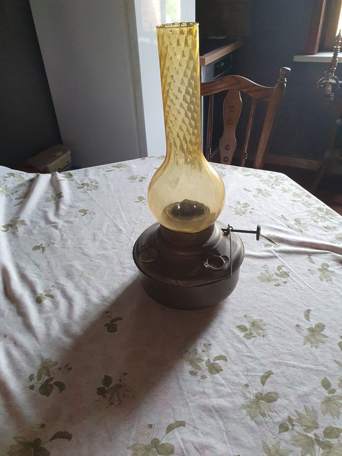 petroliumlamp, Ophalen