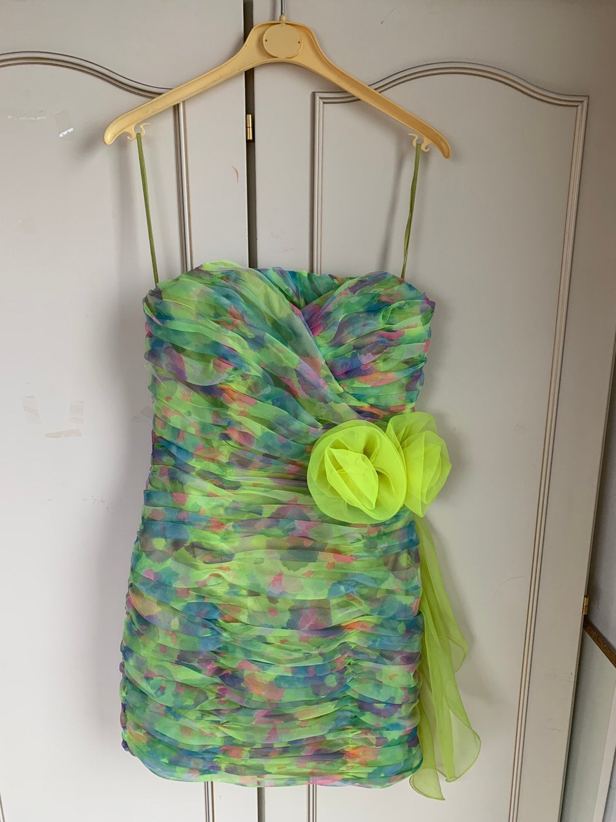 Linea Raffaelli cocktailkleedje/ strapless maat 36, Ophalen, Zo goed als nieuw, Maat 36 (S), Blauw