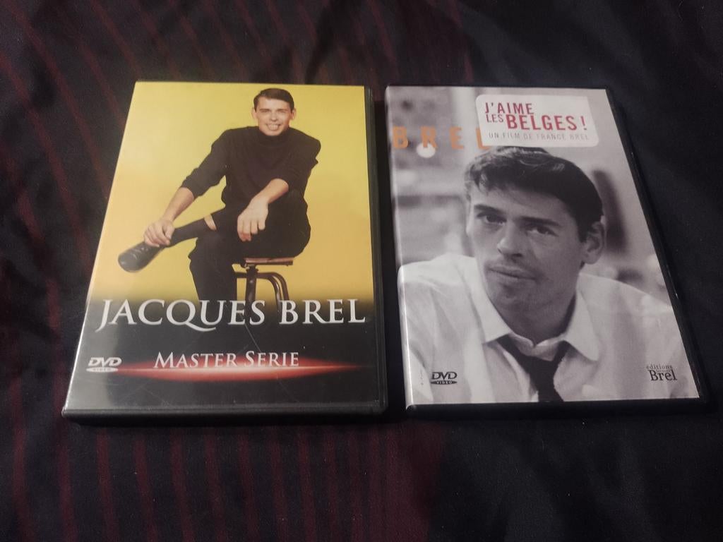 A vendre lot de 2 DVD Jacques Brel, À partir de 12 ans, Enlèvement ou Envoi, Comme neuf