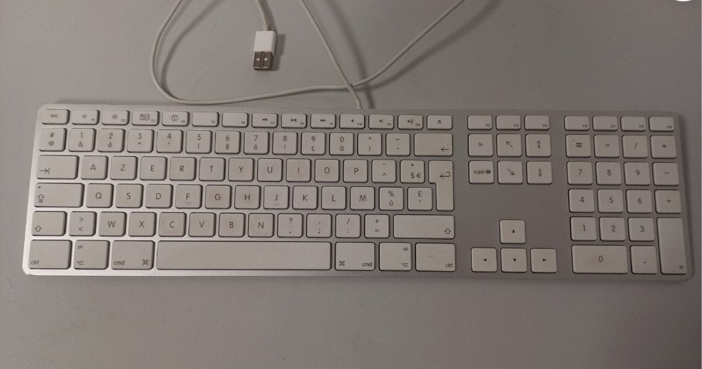 apple clavier usb 1243, Enlèvement ou Envoi, Azerty, Comme neuf, Multi-appareil