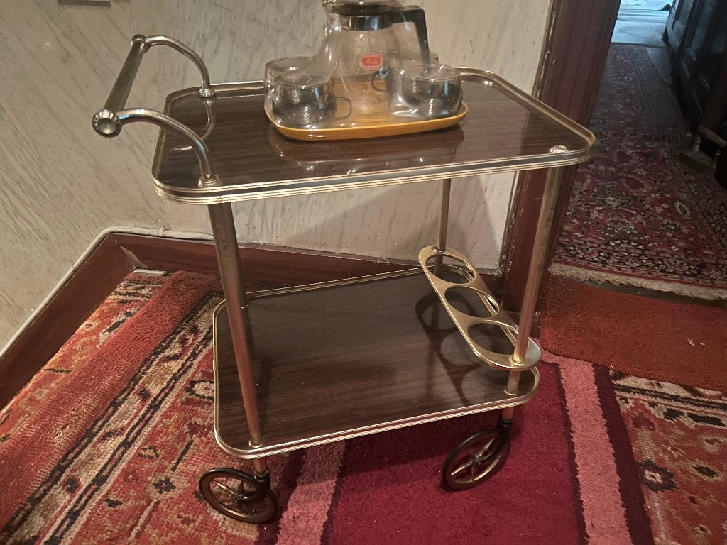 Vintage serveerwagentje of trolley jaren '60, Ophalen
