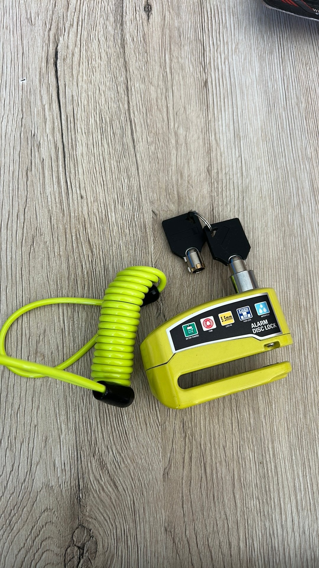Alarm DiscLock, Ophalen, Nieuw