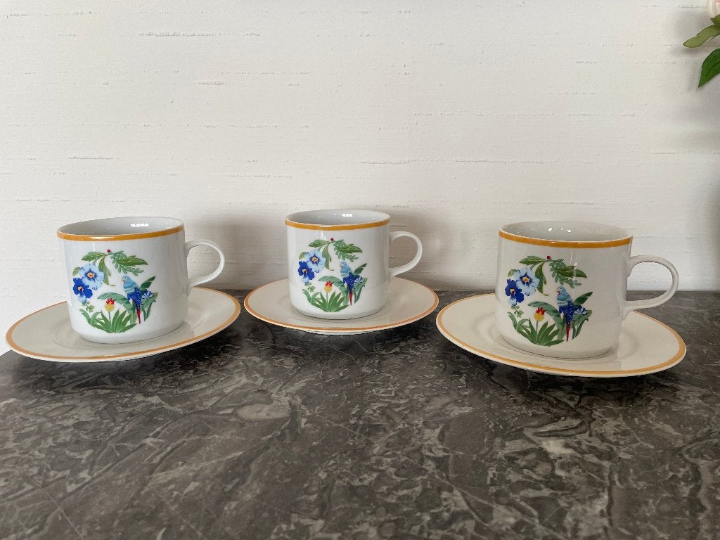 Tasses et soucoupes ARA Pier Import, Enlèvement, Comme neuf, Multicolore