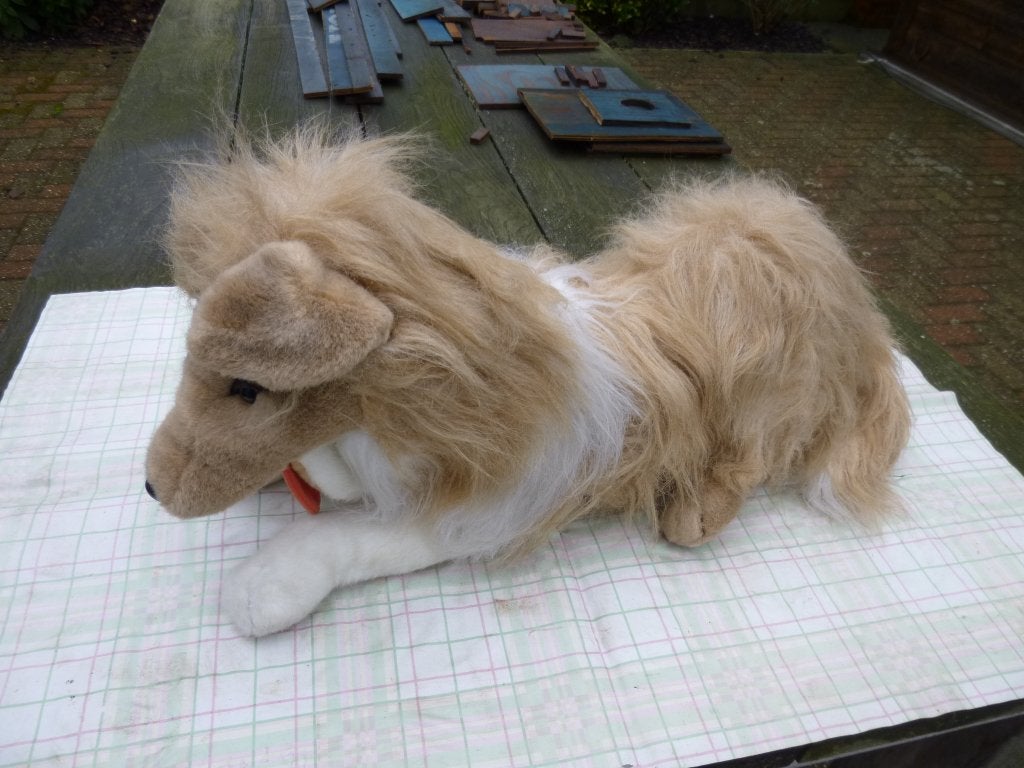 Grote zachte pluchen Lassie, lengte 60 cm., Ophalen, Gebruikt, Hond