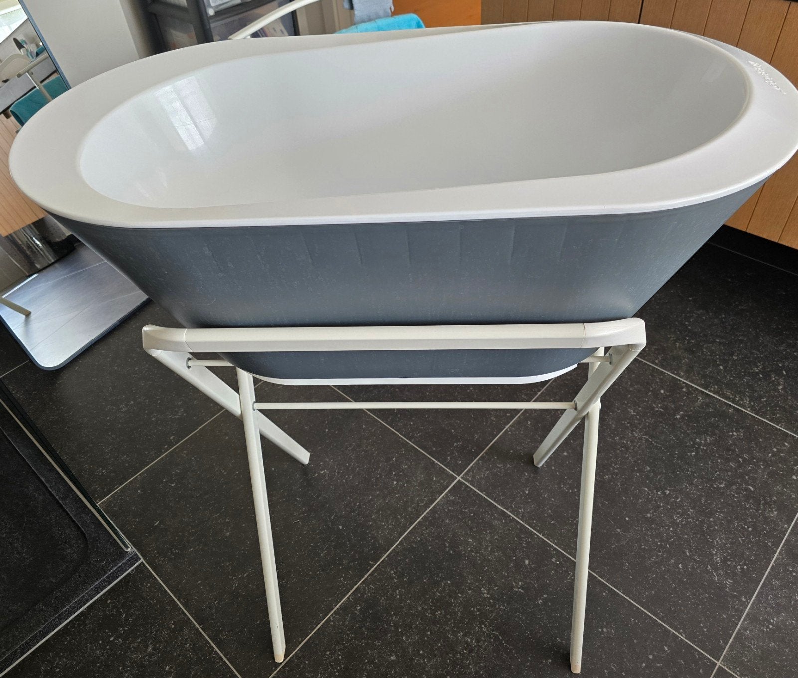 Baignoire pour bébé Bébé-Jou avec support - Gris foncé/Blanc, Enlèvement, Baignoire, Bébé-jou, Standard