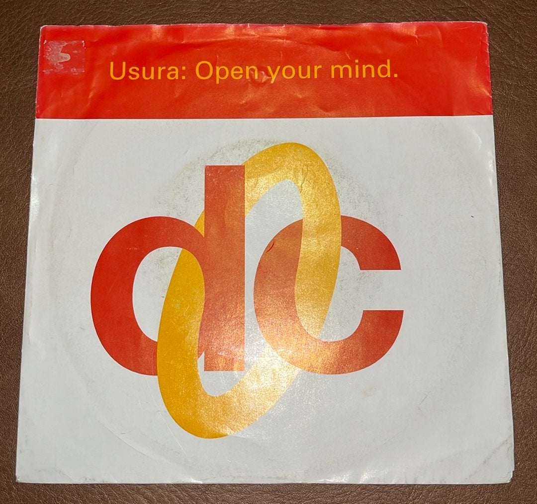 Usura ‎– Open Your Mind - 7” vinyl single - EU, CD & DVD, Vinyles | Dance & House, Enlèvement ou Envoi, Utilisé