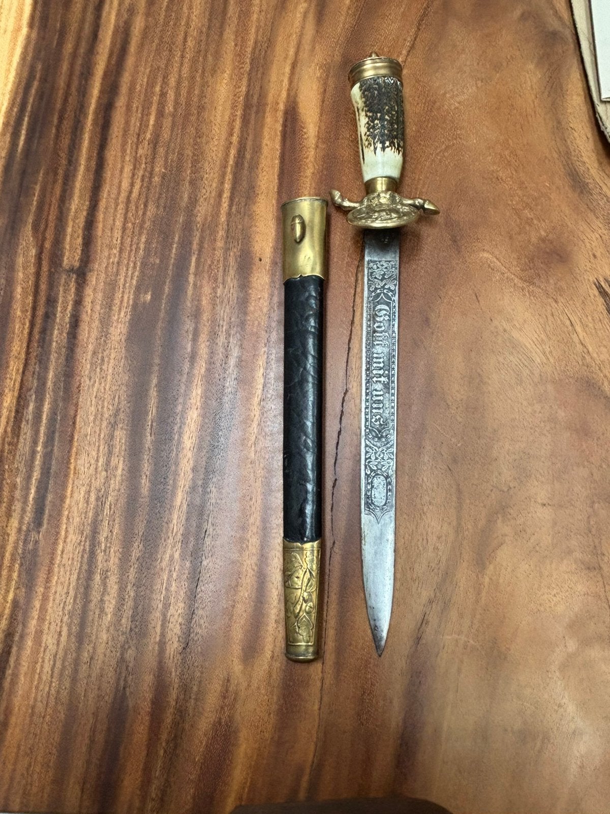 Dague de chasse gravée Solingen, Collections, Enlèvement ou Envoi