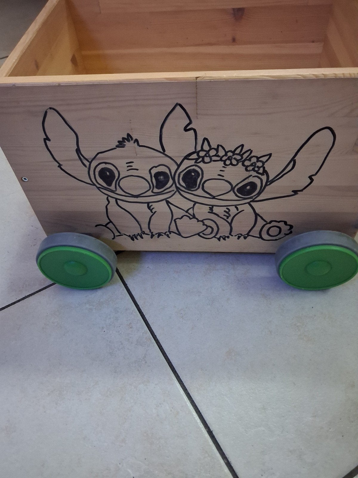 Le chariot de rangement en bois avec roues peut se déplacer, Enlèvement ou Envoi, Neuf, Jouet à Pousser ou Tirer