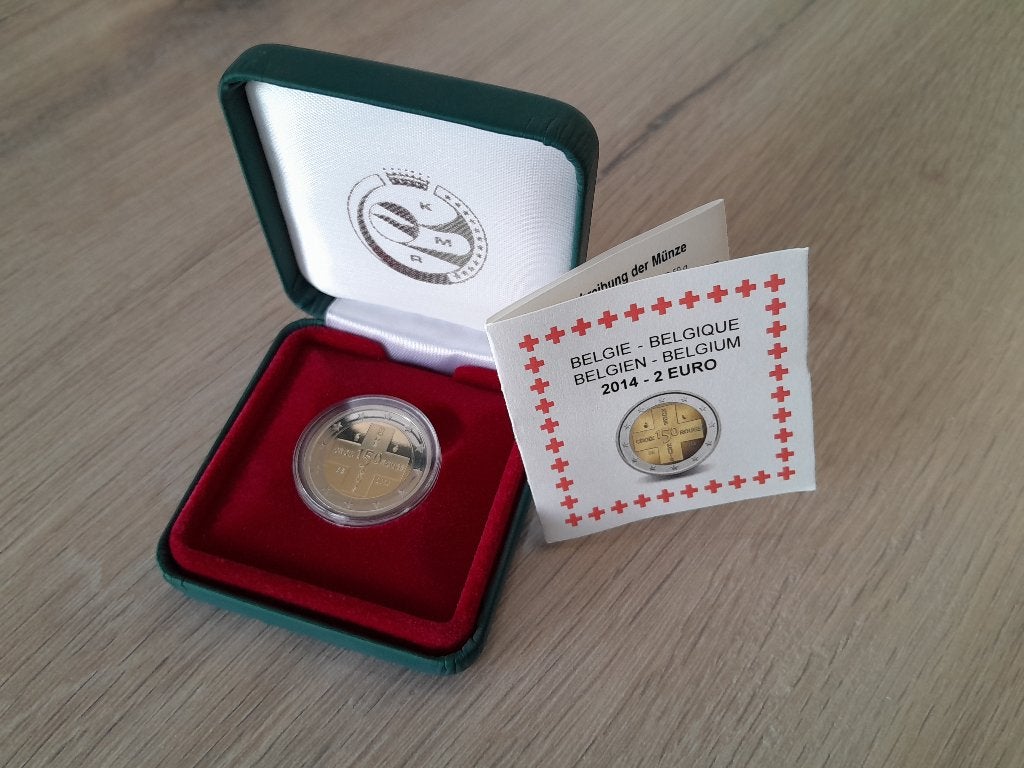 2 euro België 2014 Rode Kruis Proof, Timbres & Monnaies, Enlèvement ou Envoi, Belgique, 2 euros, Monnaie en vrac