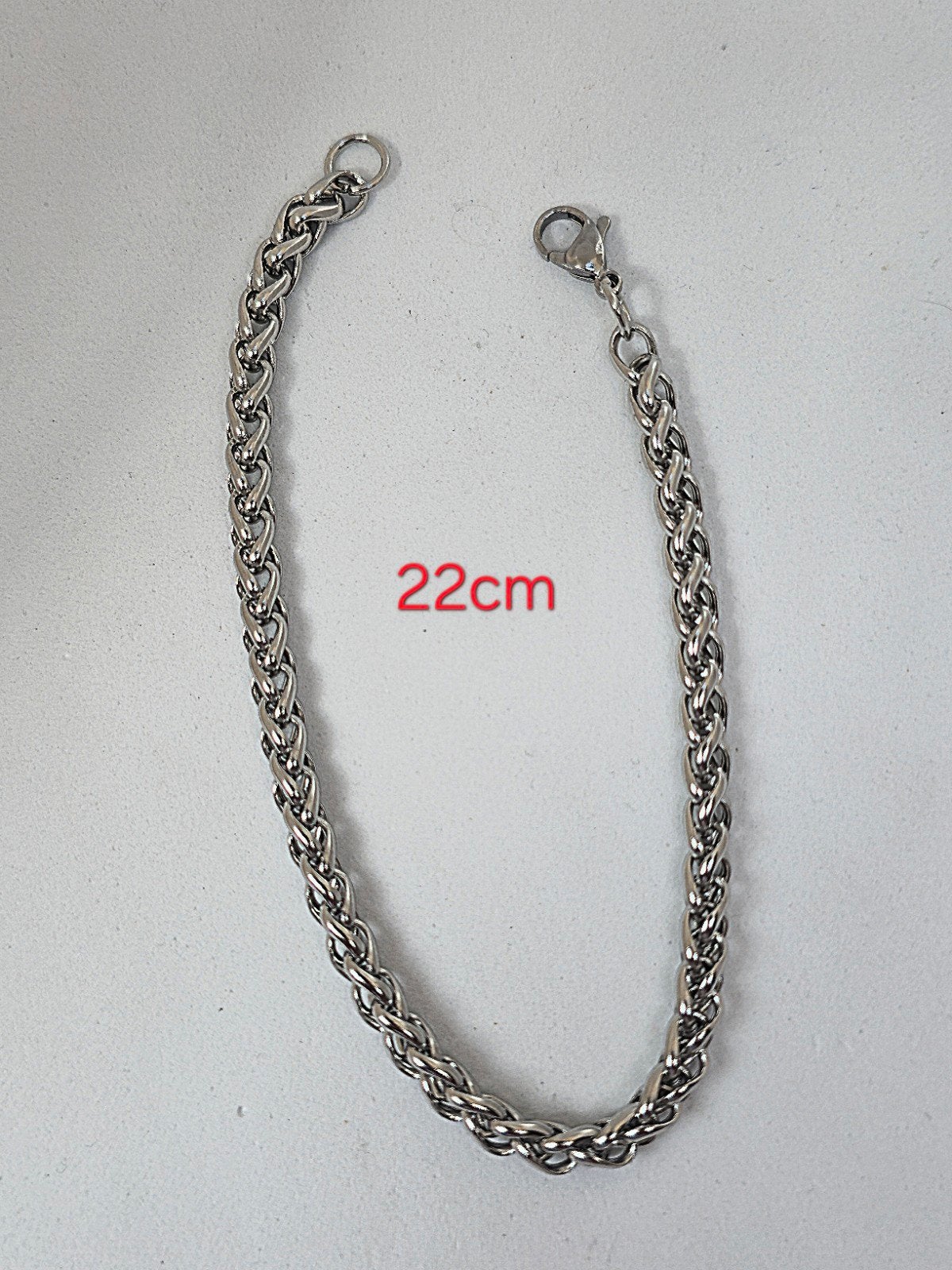 Bracelet en acier robuste non porté avec fermoir à pression, Bijoux, Sacs & Beauté, Bracelets, Enlèvement ou Envoi, Neuf, Argent