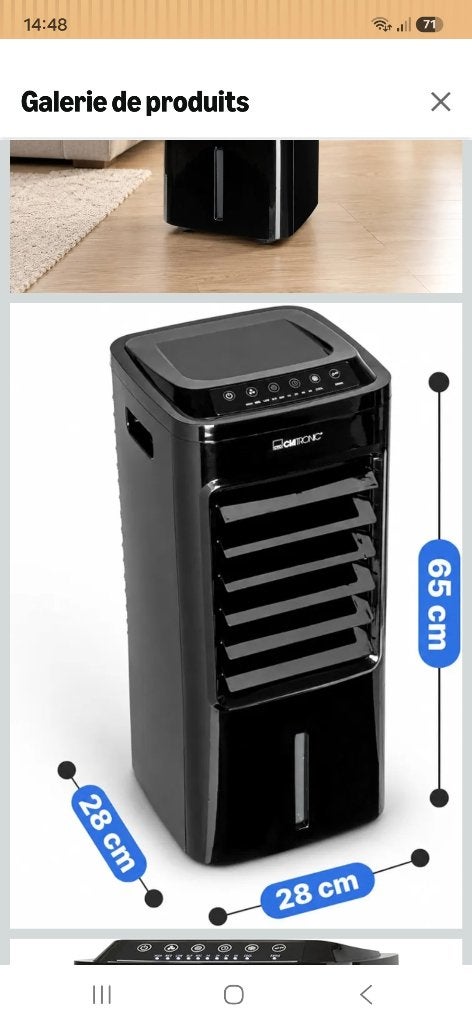 Rafraichisseur d air 3 en 1, Enlèvement ou Envoi, Moins de 60 m³, Télécommande, Neuf