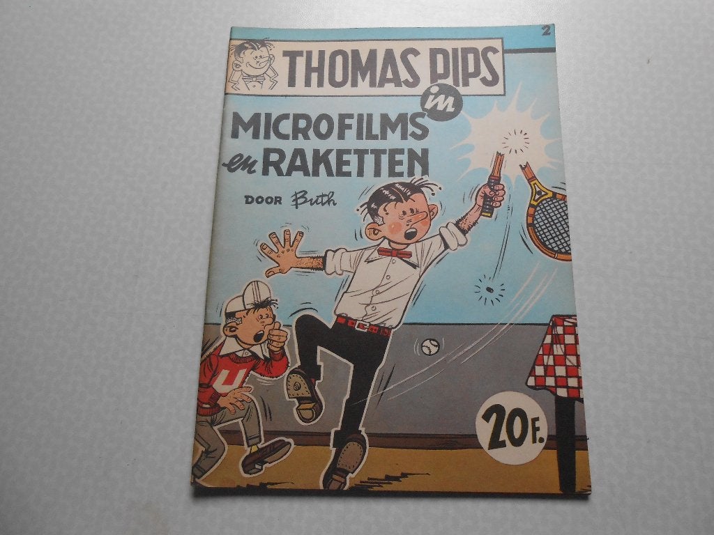 Thomas pips 2 Microfilms en raketten 1966 1 ste druk., Eén stripboek, Ophalen of Verzenden, Zo goed als nieuw, Buth