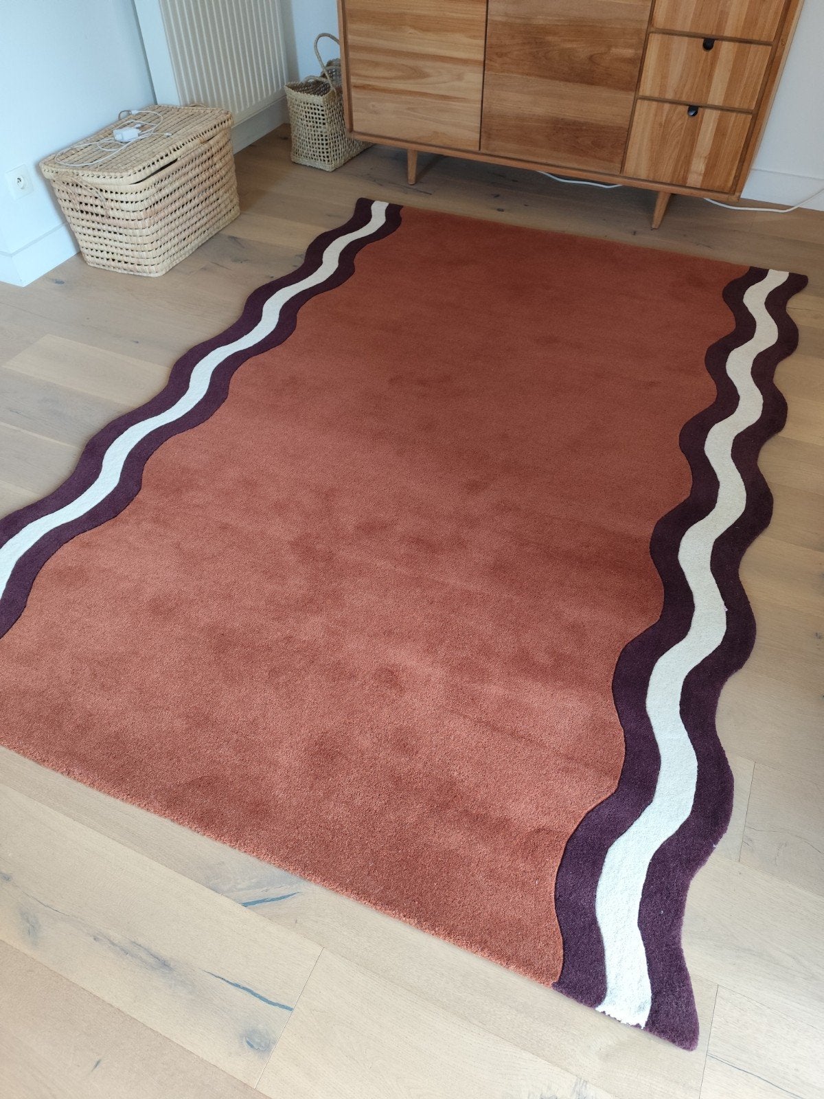 Groot wollen tapijt La Redoute Nieuw interieur, Antiek en Kunst, Ophalen