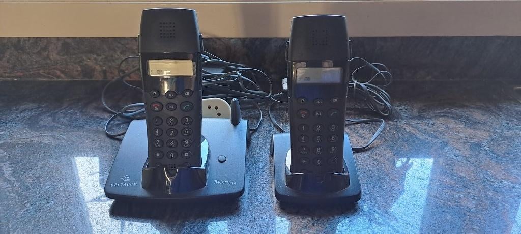 Draadloze telefoon, Siemens, Télécoms, Enlèvement, Utilisé, 2 combinés, À Faible Émission d'Ondes