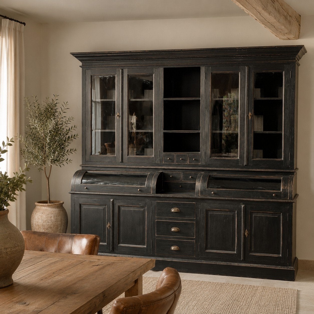 Armoire à commode, armoire à buffet, vitrine, armoire à phar, Enlèvement ou Envoi, Teck