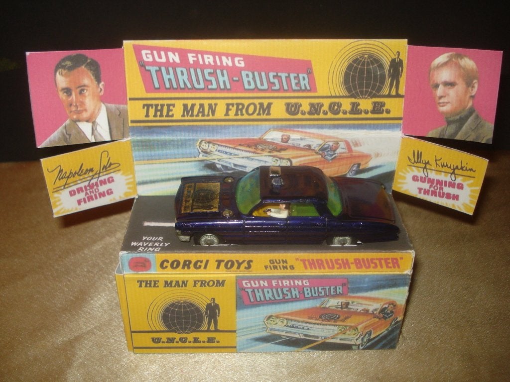 CORGI TOYS Oldsmobile Man From U.N.C.L.E. 1966 + Boîte, Ophalen of Verzenden, Gebruikt, Auto, Corgi