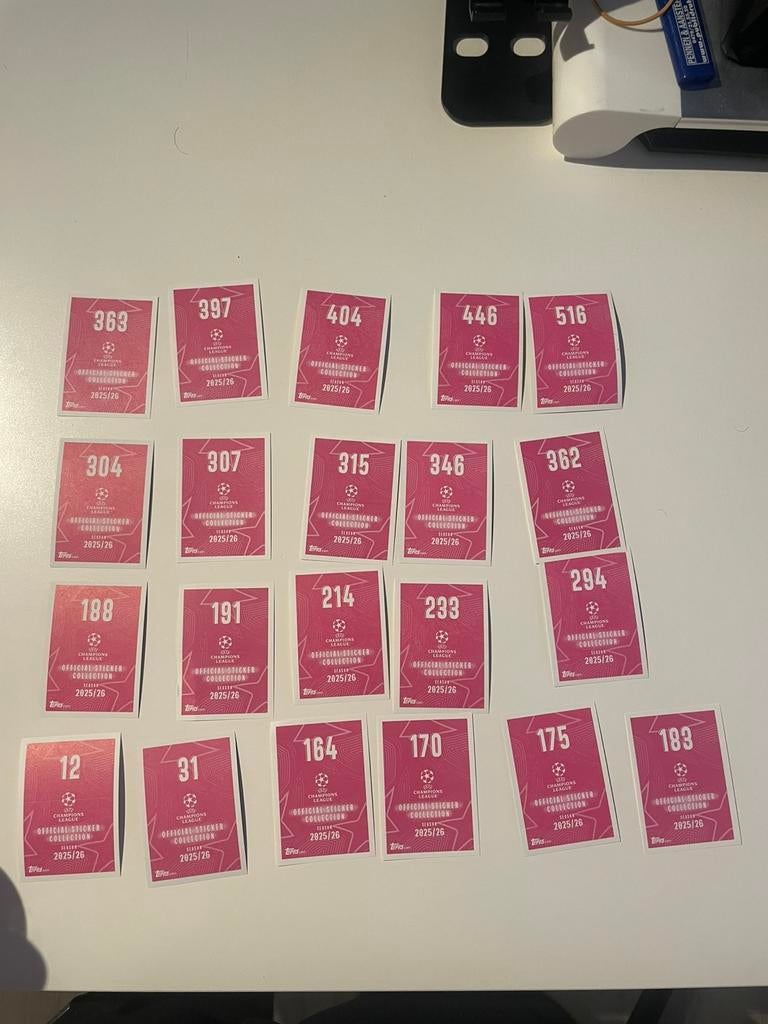 Topps stickers Champions League 25/26, Ophalen of Verzenden, Zo goed als nieuw, Sport
