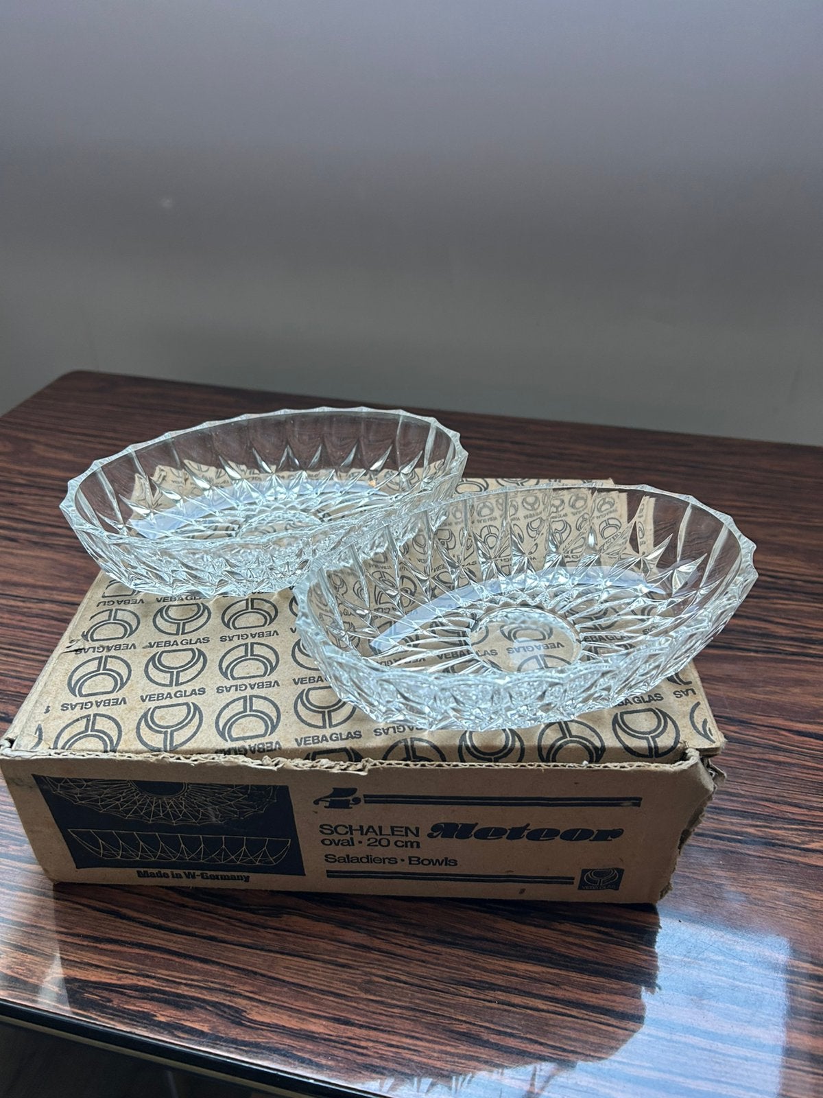 Ovalen schaaltjes (4st) - nieuw - vol glas, Ophalen, Zo goed als nieuw, Glas
