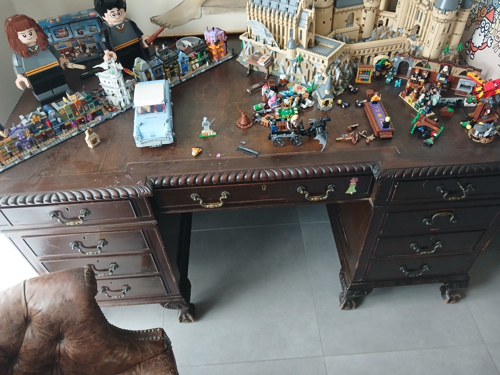Chesterfield  bureau, Antiek en Kunst, Ophalen