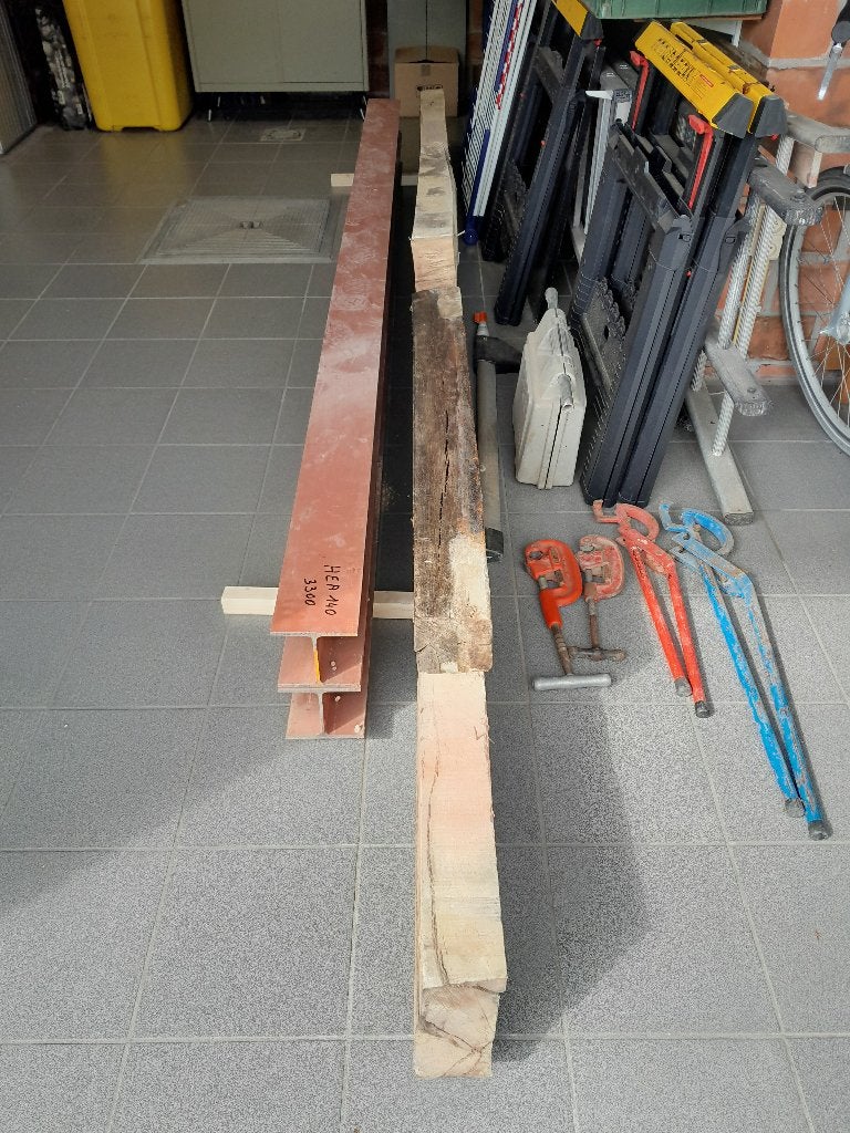 2 I-profielen HEA140 3300mm, Bricolage & Construction, Enlèvement, Neuf, Fer