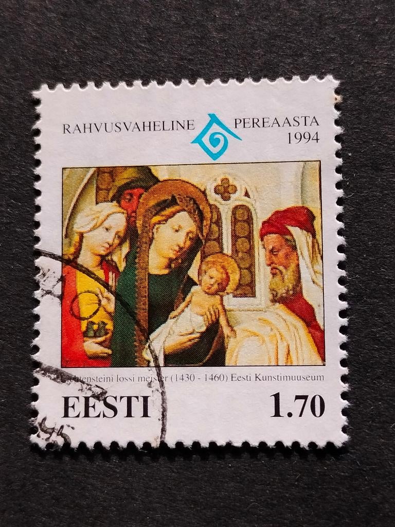 Estonie 1994 - Année de la famille - peinture, Enlèvement, Autres pays, Affranchi
