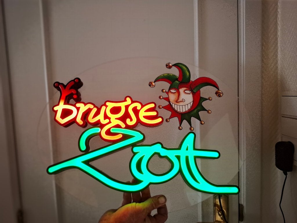 Nouvelle enseigne lumineuse originale Brugse Zot, Enlèvement ou Envoi, Neuf, Table lumineuse ou lampe (néon)
