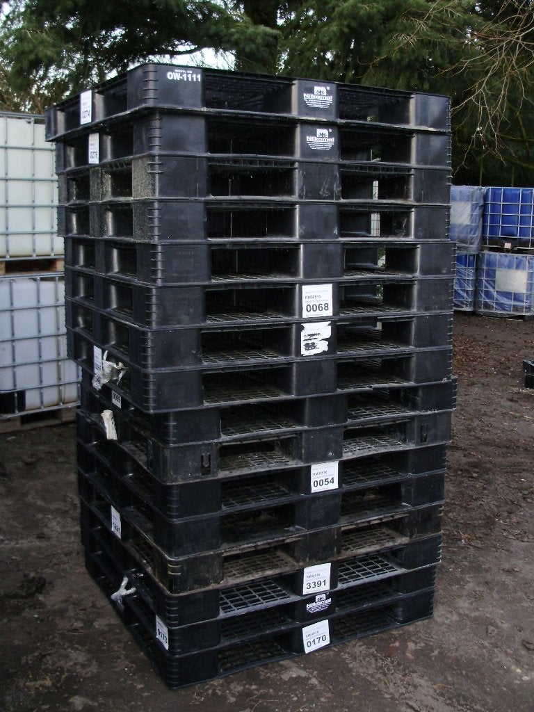 gebruikte plastieken palletten 2de keuze, Enlèvement, Utilisé, Synthétique