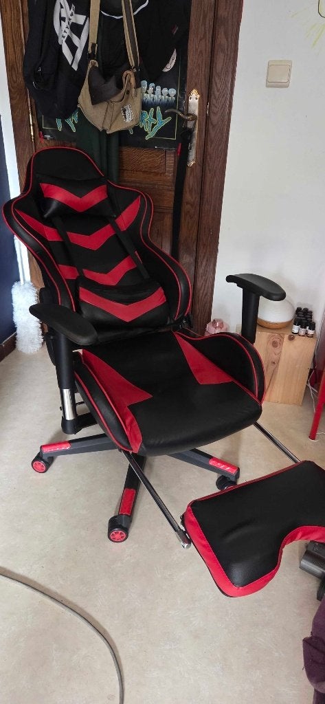 Chaise Gaming avec repose pied et inclinable, Chaise de bureau de gaming, Enlèvement, Chaise de bureau, Neuf