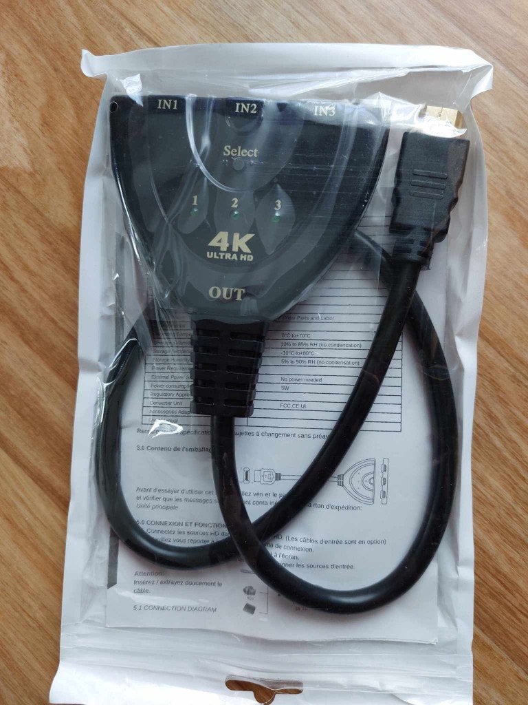 HDMI Switch Splitter, TV, Hi-fi & Vidéo, Enlèvement ou Envoi, Neuf, Autres câbles