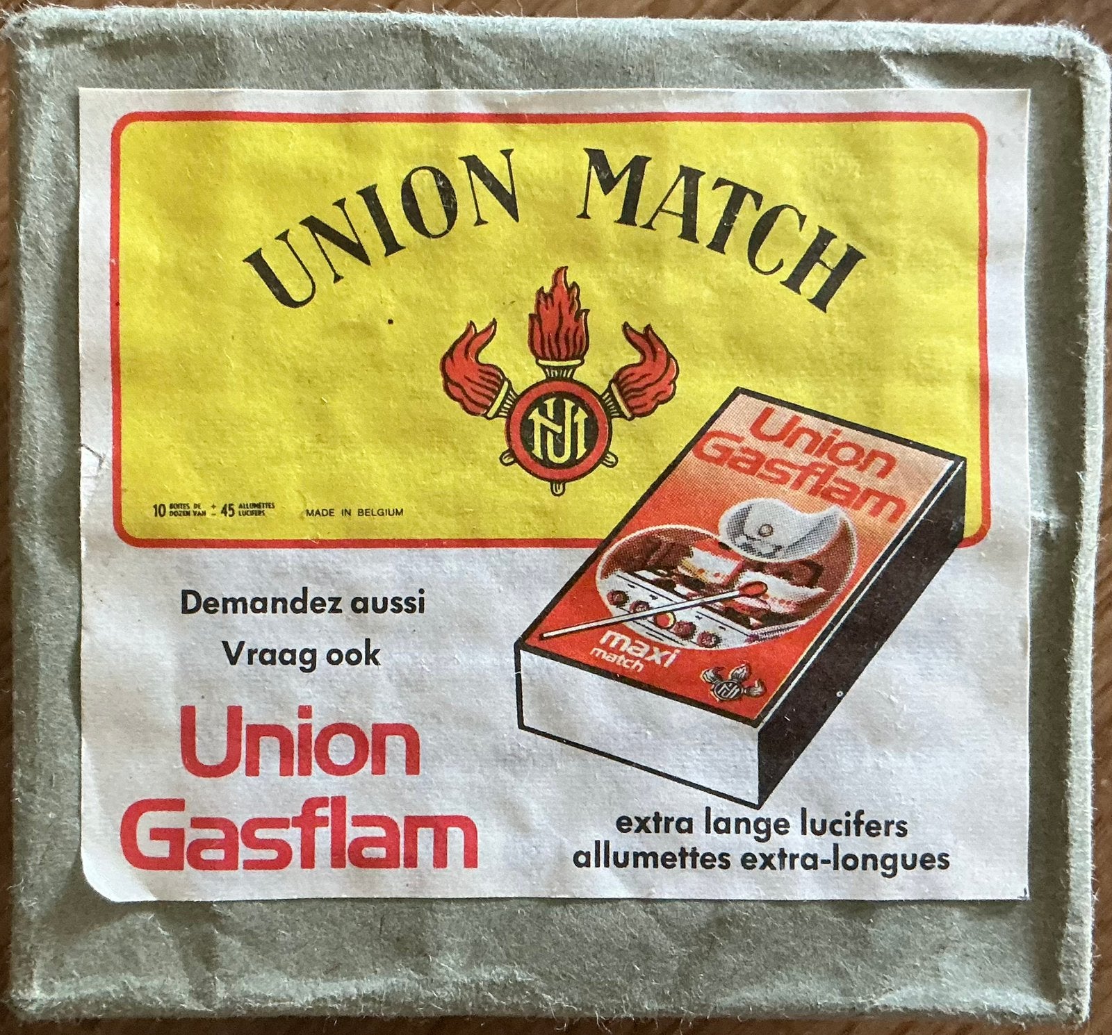 Oude UNION MATCH/UNION GASFLAM/luciferdoosverpakking, Verzamelen, Ophalen of Verzenden, Zo goed als nieuw, Verpakking