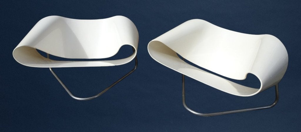 Veilinghuis Oranje - 2 chaises vintage en ruban modèle CL9, Enlèvement