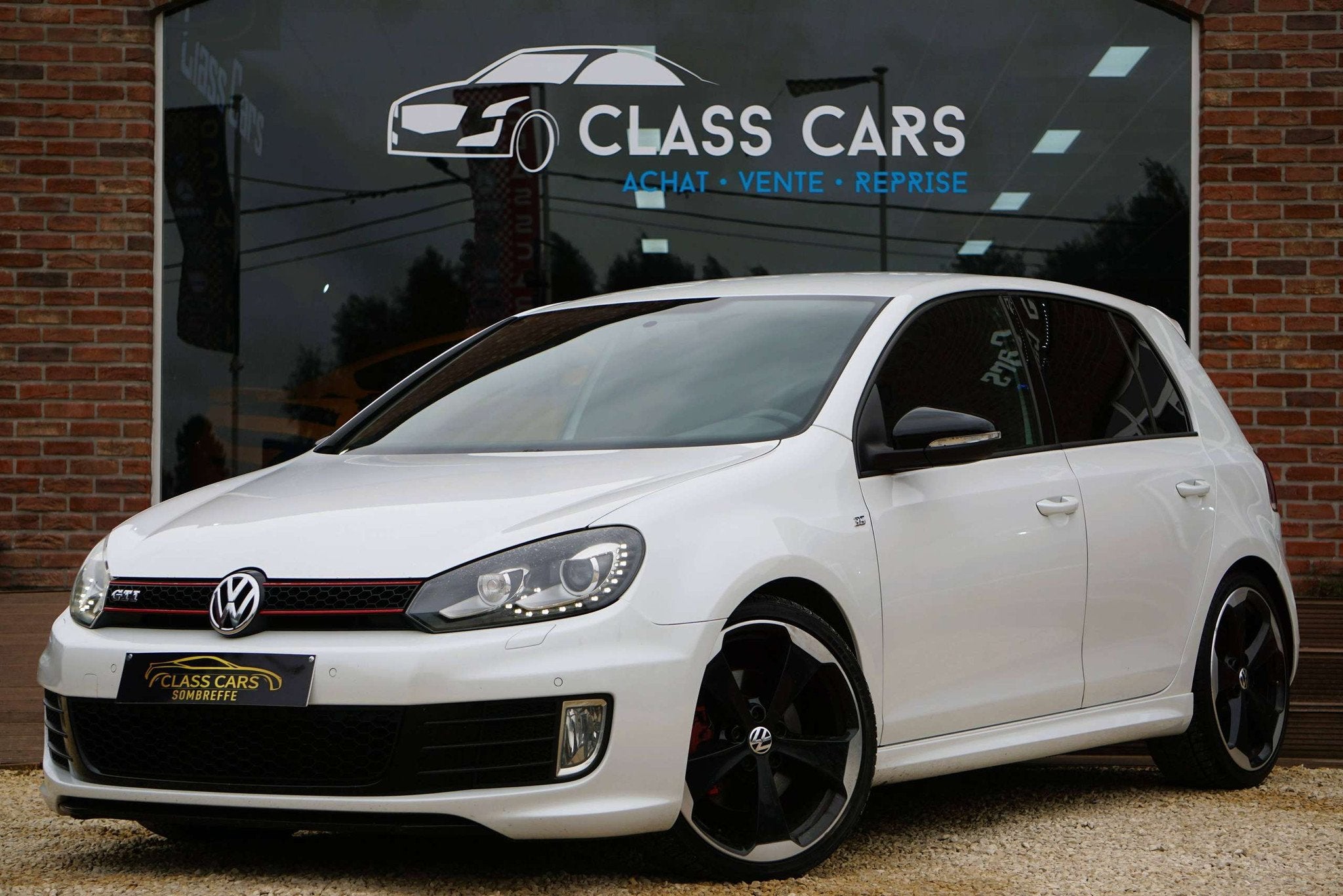 Volkswagen Golf GTI 2.0 TSI 35 Years DSG / DCC / CUIR VIENNA, Auto's, Gebruikt, Zwart, 4 cilinders, Wit