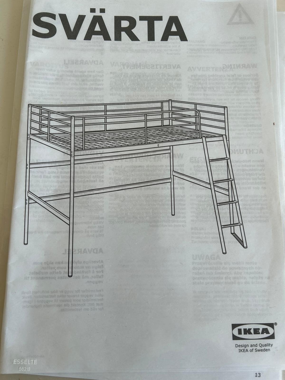 Svarta ikea bed, Maison & Meubles, Enlèvement ou Envoi