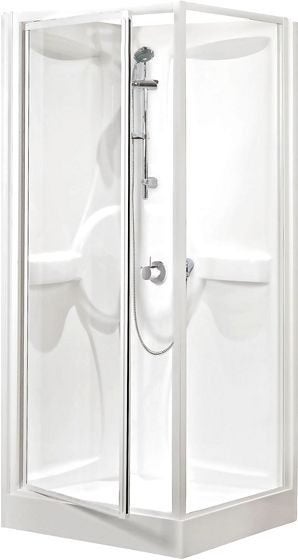 Nieuwe/ongebruikte Desco douchecabine complete set, Huis en Inrichting, Badkamer | Complete badkamers, Ophalen, Zo goed als nieuw