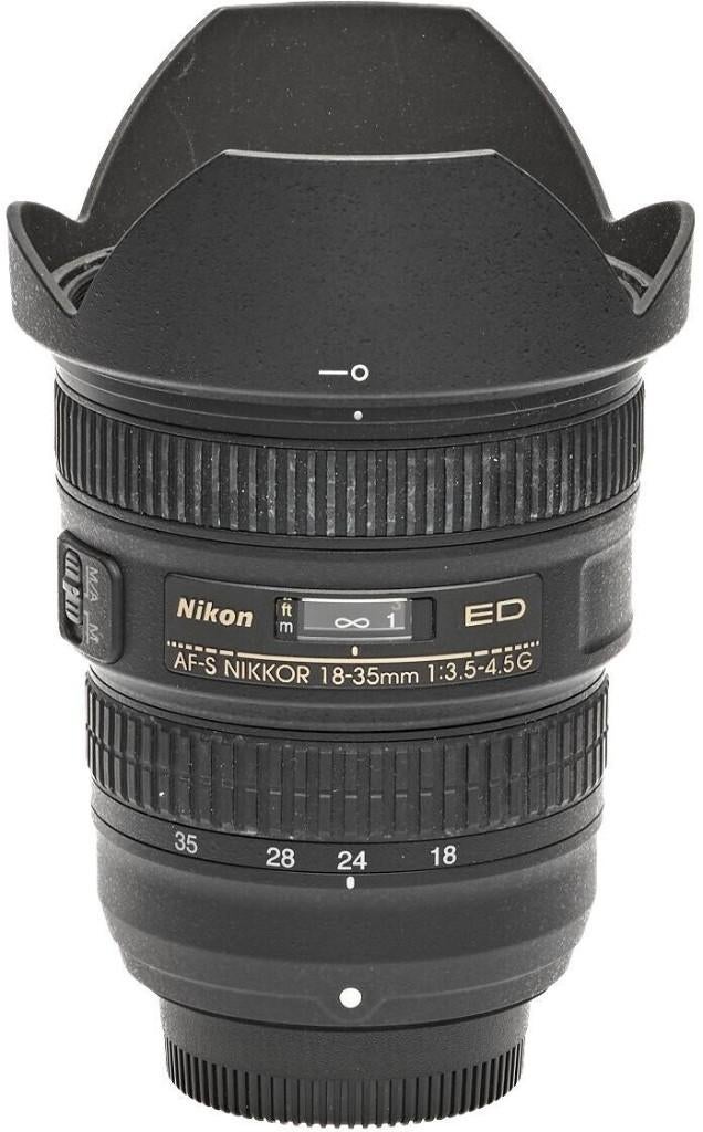 Nikkor AF 18-35 - 3,5/4,5 et pare-soleil, Enlèvement ou Envoi, Utilisé, Objectif grand angle, Zoom