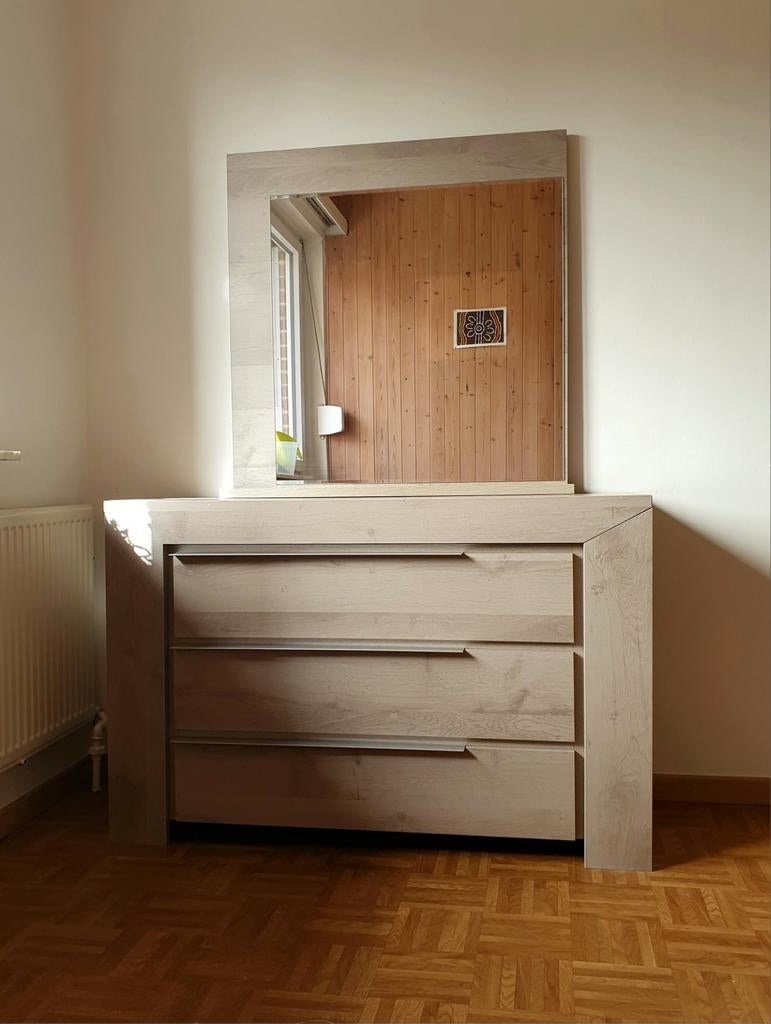 Meuble 3 tiroirs & miroir, Maison & Meubles, Armoires | Commodes, Enlèvement
