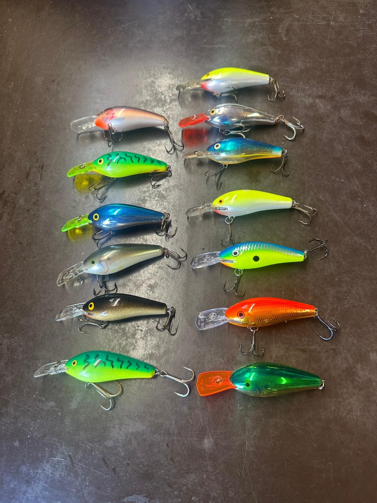 13x Rapala Fat Rap Deep Runner 7cm met specials te koop., Watersport en Boten, Hengelsport | Roofvissen, Ophalen, Gebruikt