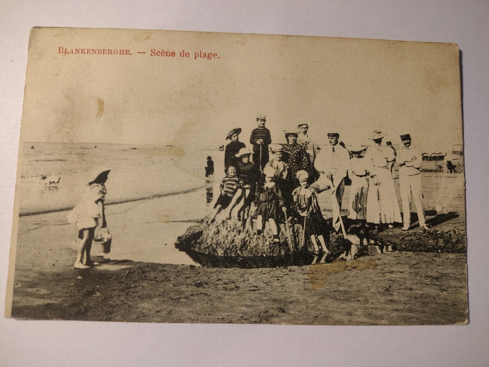 Blankenberge Scéne de plage., Ophalen of Verzenden