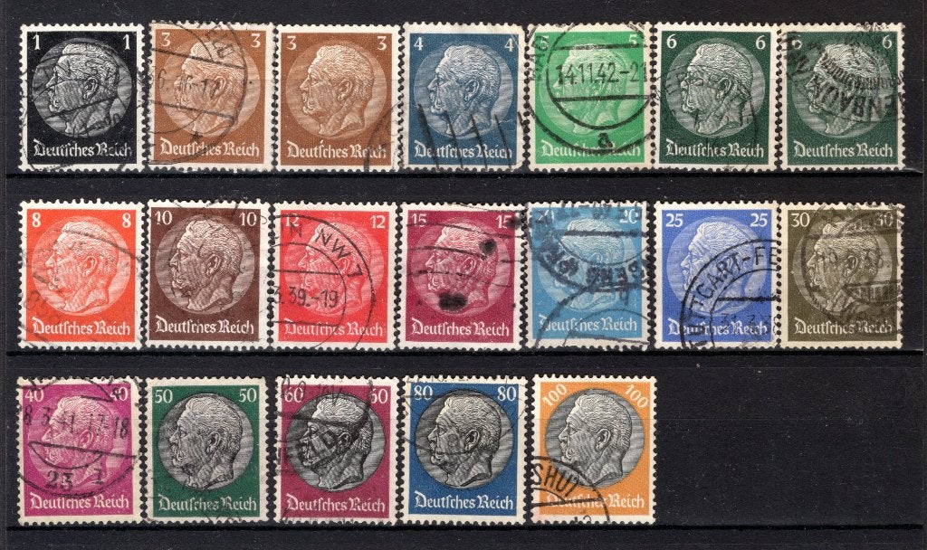 DEUTSCHES REICH Yt. 483/498gestempeld 1933-1936, Verzenden, Gestempeld
