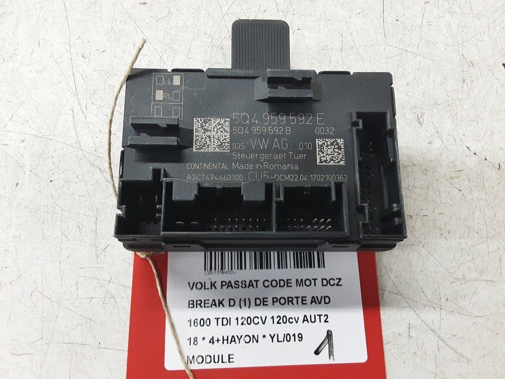 COMPUTER Volkswagen Passat Variant (3G5) (5Q4959592E), Gebruikt, Volkswagen, Mevr. I. Hauben, Rue de l'Espoir 34 34
4030  GRIVEGNÉE, BE