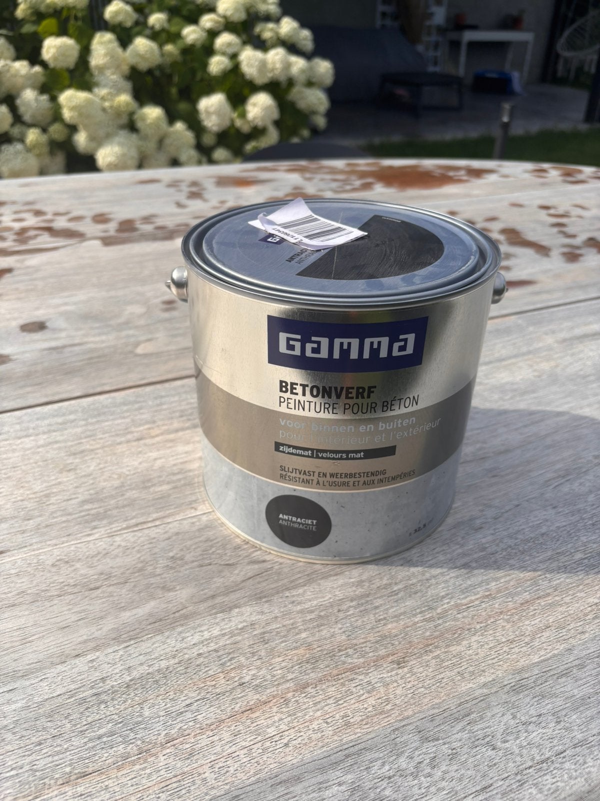 Betonverf binnen en buiten antraciet, Bricolage & Construction, Peinture, Vernis & Laque, Neuf, Moins de 5 litres, Autres couleurs