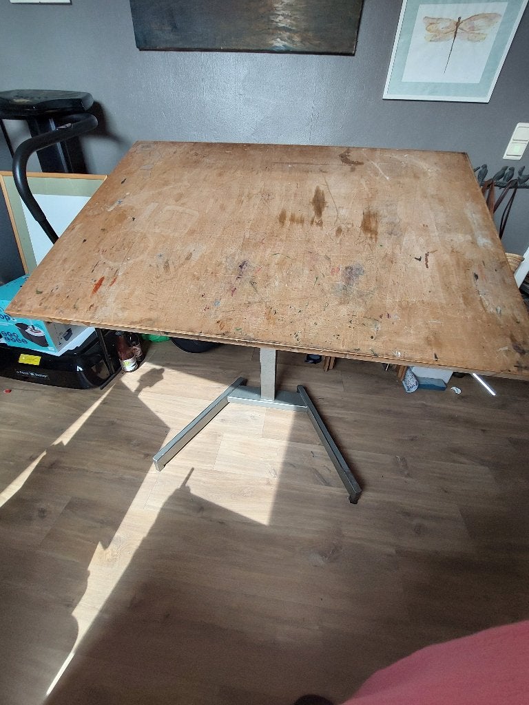Oude gebruikte tekentafel, Bricolage & Construction, Tables à dessin, Enlèvement, Utilisé, Moins de 130 cm