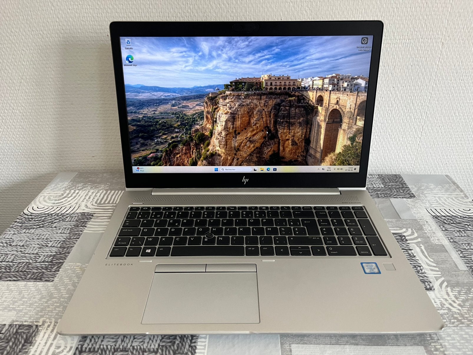 HP Elitebook 850, i7, 16gb, 512gb, Windows 11, Enlèvement ou Envoi, Comme neuf, Azerty, SSD